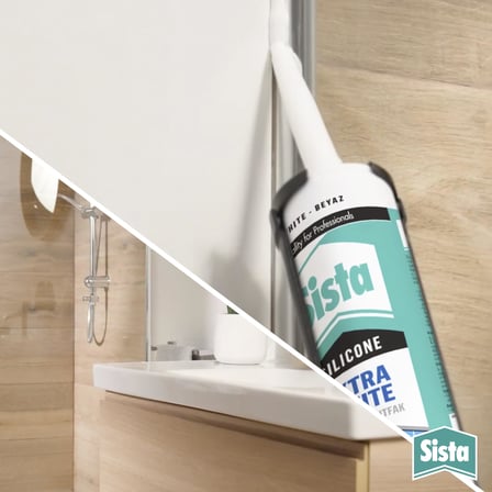 Sista Extra White Silikon Çok Amaçlı ve Su Geçirmez Mutfak ve Banyo Silikonu