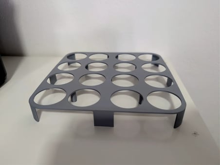 Lexroo 3D Baskı 16'lı Yumurtalık Buzdolabı İçi Yumurta Rafı Düzenleyici Yumurta Tutucu Gri