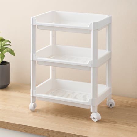 Lexroo 3 Katlı Tekerlekli Sepet Organizer Raf - 352x220x480 mm