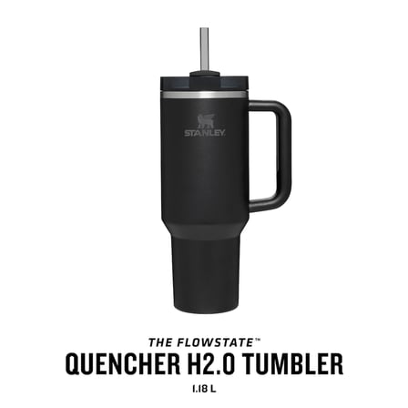 STANLEY Quencher H2.0 FlowState Pipetli Termos Bardak 1.18 Litre - Siyah | Paslanmaz Çelik