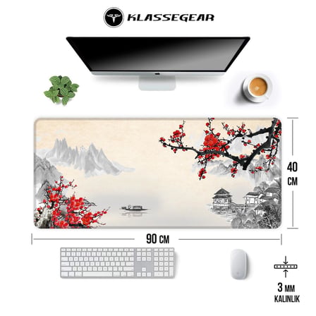 Klasse Pro - 10 Farklı Model Dikişli Kenar 90x40 cm Oyuncu Gaming Mouse Pad