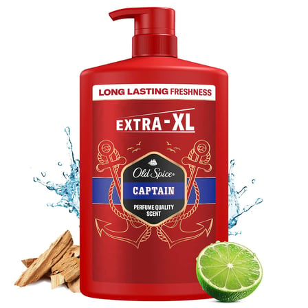 Old Spice Captain Erkekler için Duş Jeli ve Şampuan 1000 ml Ekstra-XL