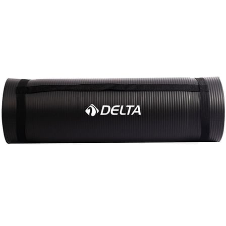 Delta Konfor Zemin 15 MM Taşıma Askılı Pilates Minderi Yoga Matı, Siyah, 15 MM