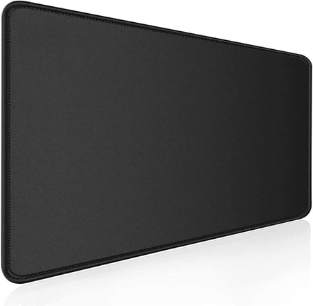 Klasse Classic Mouse Pad, Dikişli Kenar, Kaymaz Taban, Büyük Boy Pürüzsüz Yüzey - X Large, Siyah)