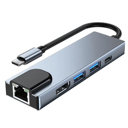 Coverzone Type-c Hub Ethernet Hdmi Usb Aktarım Hızı USB C HUB 5 in 1 USB Çoğaltıcı Hub C RJ45+ 4K