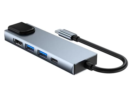 Coverzone Type-c Hub Ethernet Hdmi Usb Aktarım Hızı USB C HUB 5 in 1 USB Çoğaltıcı Hub C RJ45+ 4K