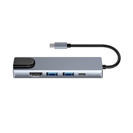 Coverzone Type-c Hub Ethernet Hdmi Usb Aktarım Hızı USB C HUB 5 in 1 USB Çoğaltıcı Hub C RJ45+ 4K