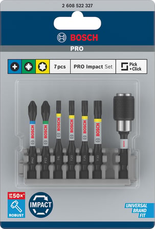 Bosch Professional Accessories Accessories 7 parçalı tornavida ucu seti