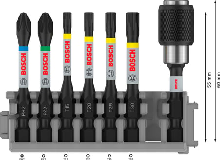 Bosch Professional Accessories Accessories 7 parçalı tornavida ucu seti