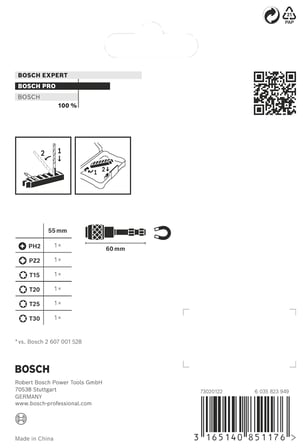 Bosch Professional Accessories Accessories 7 parçalı tornavida ucu seti