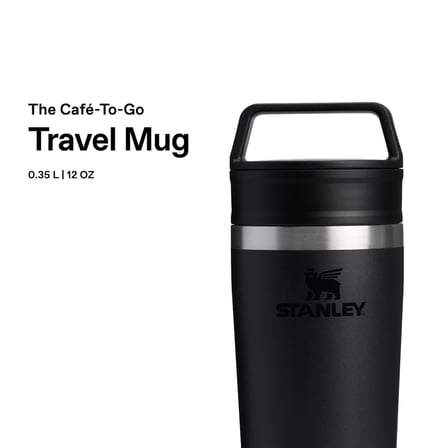 STANLEY Café-to-Go Termos Bardak 0.35 Litre - Siyah 2.0 | Paslanmaz Çelik