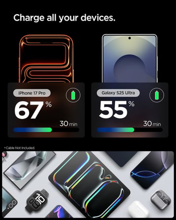 Spigen 30W USB-C Ultra Mini Hızlı Şarj Aleti PPS Super Hızlı Şarj GaN Pro Isı Düşürücü - ACH08448