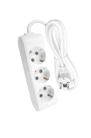 Viko Multi-Let 3lü Topraklı Kablolu Ç.K 5mt Priz, Beyaz