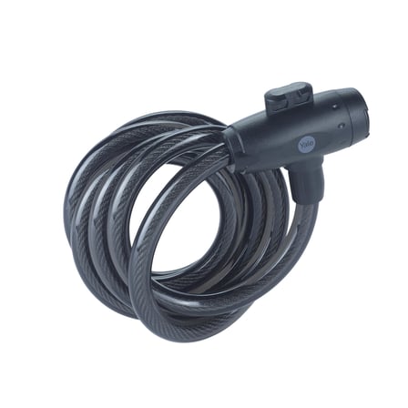 Yale Essential Güvenlikli Anahtarlı Kablolu Kilit 12 mm, YCK0/12/200/2, 150 mm, Örgü Çelik