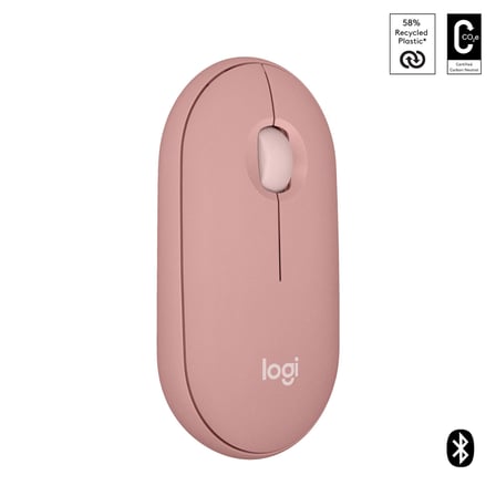 Logitech M350s Pebble Mouse 2 İnce Bluetooth Kablosuz Mouse, Taşınabilir, Hafif