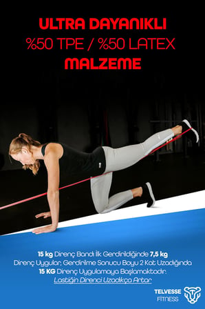 5/15/25/35/45 KG Barfiks Lastiği Gym Resistance Band Antrenman Kas Geliştirme Bandı (Kırmızı 15kg)