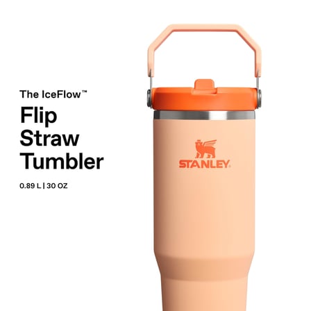 STANLEY IceFlow Flip Straw Tumbler Pipetli Termos Su Şişesi 0.89 Litre - Orange Sherbet