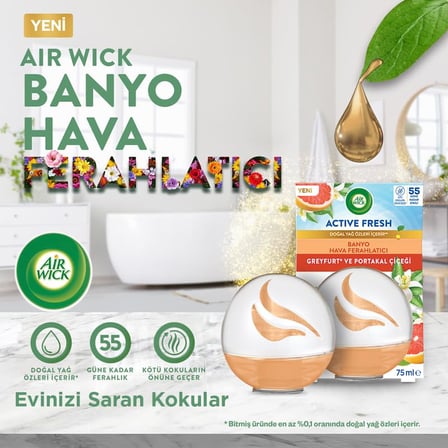 Airwick Decosphere Hava Tazeleyeci Greyfurt ve Portakal Çiçeği 75 Ml