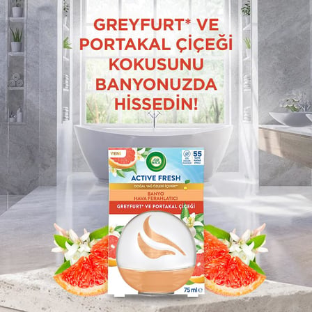 Airwick Decosphere Hava Tazeleyeci Greyfurt ve Portakal Çiçeği 75 Ml