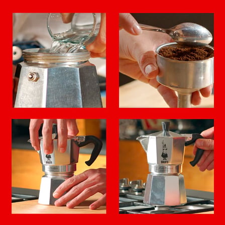 Bialetti Moka Express Espresso Cezvesi, 1 Kişilik, 50 ml Hacim, Gümüş