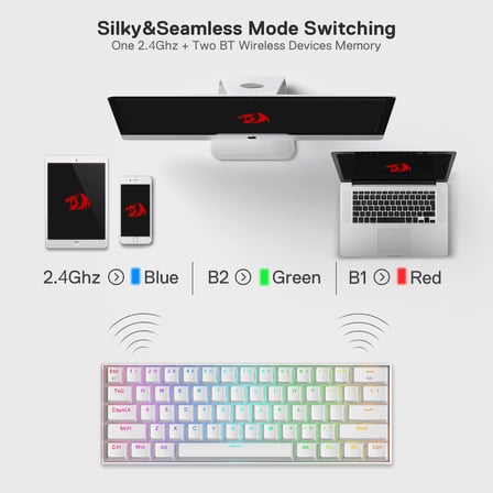 Redragon K530 Draconic%60 Kompakt RGB Kablosuz
