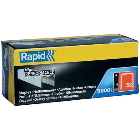 Rapid Zımba teli Tip 53, 14 mm zımba, 5.000 adet büyük paket