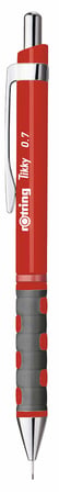 rOtring Tikky Mekanik Kurşun Kalem, Uç ve Silgi Seti, 0,7 mm Kalem, 2B Uç, Orta Boy Silgi, Kırmızı