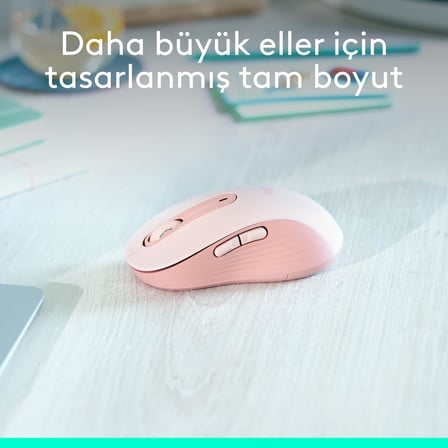 Logitech Signature M650 Kablosuz Mouse, Büyük Boy Sağ El için, Sessiz, 4000 DPI, Bluetooth