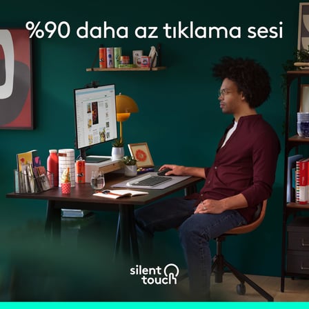Logitech Signature M650 Kablosuz Mouse, Büyük Boy Sağ El için, Sessiz, 4000 DPI, Bluetooth