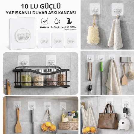 SOGUD Kendinden Yapışkanlı Askı 10’lu Set