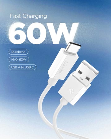 Spigen USB-A to USB-C 1 Metre Kablo 60W Güç/Hızlı Şarj - ACA08715