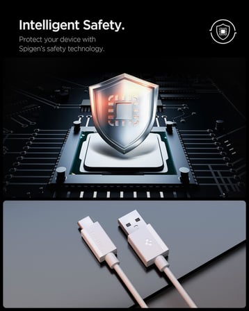 Spigen USB-A to USB-C 1 Metre Kablo 60W Güç/Hızlı Şarj - ACA08715