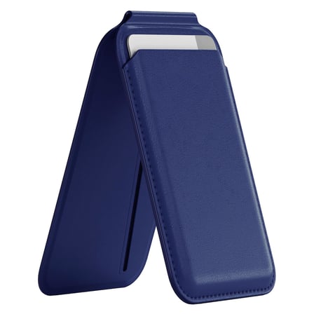 URUCHI Mag-Safe Standlı Manyetik Cüzdan iPhone 17/16/15/14/13/12 Serileri ile Uyumlu - Lacivert