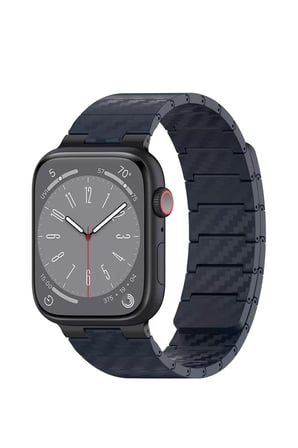 Lexroo Movenchy Aple Watch 45mm Uyumlu Carbon Steel Kordon - Lacivert
