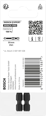 Bosch 2x PRO Phillips Impact Uç (120 x 50 mm, Professional Aksesuar Vidalama, Vidalama)