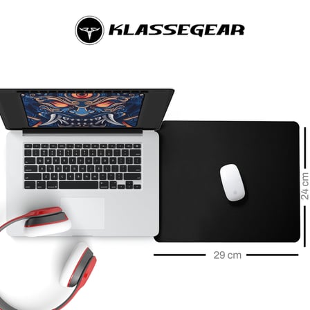 Klasse Classic Mouse Pad, 29x24 ve 24x20 cm Ofis Tipi, Küçük ve Orta Boy, Kaymaz Taban
