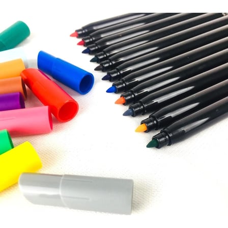 BIC Intensity Keçeli Boyama Kalemi 12 Renk, Su Bazlı Mürekkep, 0.9mm Keçeli Kalem Ucu