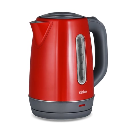Sinbo SK-8031 Su Isıtıcı Kettle – Paslanmaz Çelik, 1.8 L, Inox, Otomatik Kapanma (Kırmızı)