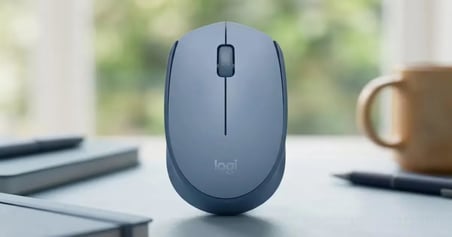 Logitech M171 Kablosuz Mouse, PC, Mac, Dizüstü Bilgisayar için, 2,4 GHz, USB Mini Alıcılı