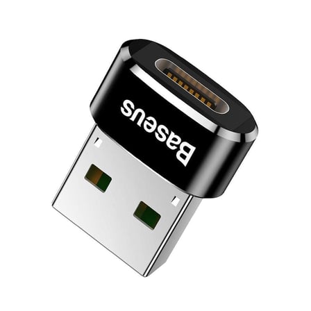 Baseus, Bilgisayar/Telefon Mini Hub Adaptörü, Siyah, 3A, Giriş: USB Type A 2.0