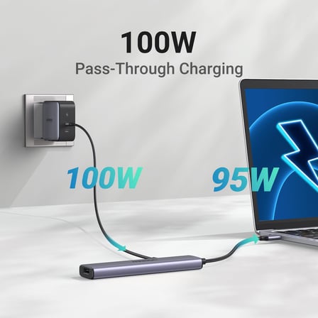 UGREEN USB C Hub, PD 100W, 4K HDMI, MacBook Pro/Air, iPad Pro/Air, Surface Pro/Go, Galaxy Tab