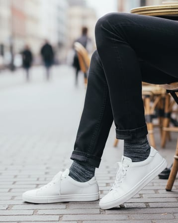 GoWith 6'lı Yıkanmış Topuk Burun Destekli Kaliteli Penye Pamuk Çorap