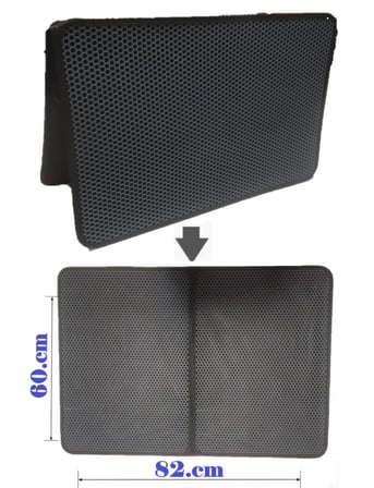 TİNEKE BÜYÜK BOY Elekli Kedi Tuvalet Önü Paspası katlanabilir 82 X 60 Cm SİYAH