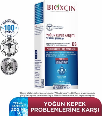 Bioxcin Aqua-Thermal Yoğun Kepek Karşıtı Termal Şampuan (1 x 200 ml)
