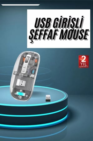 Lexroo Kablosuz Mouse Fare Şarjlı Bluetooth Wireless Çift Modlu Sessiz