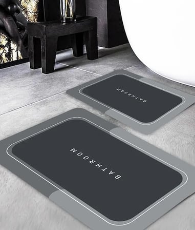 AEE® 2 Adet Sihirli Su Emici Banyo Paspası – Kaymaz Dikdörtgen Banyo Halısı Karışık Renk