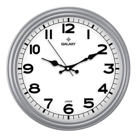 Galaxy D-200-G Klasik Kadran Gri Renk Sessiz Akar 30 cm Duvar Saati