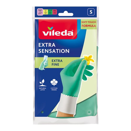 Vileda Extra Sensation Eldiven,%100 Doğal Lateks, M