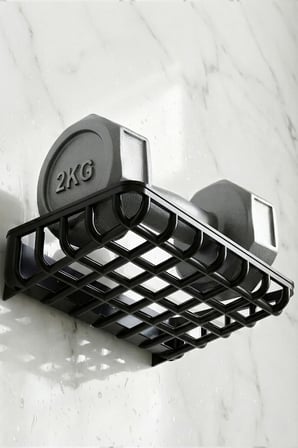 ATA HOME 2'Li Set Yapışkanlı Banyo Sabunluk, Katı Sabun Tutacağı