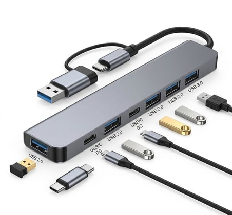 Daytona CF99 7in1 Type C ve USB Çevirici Adaptör